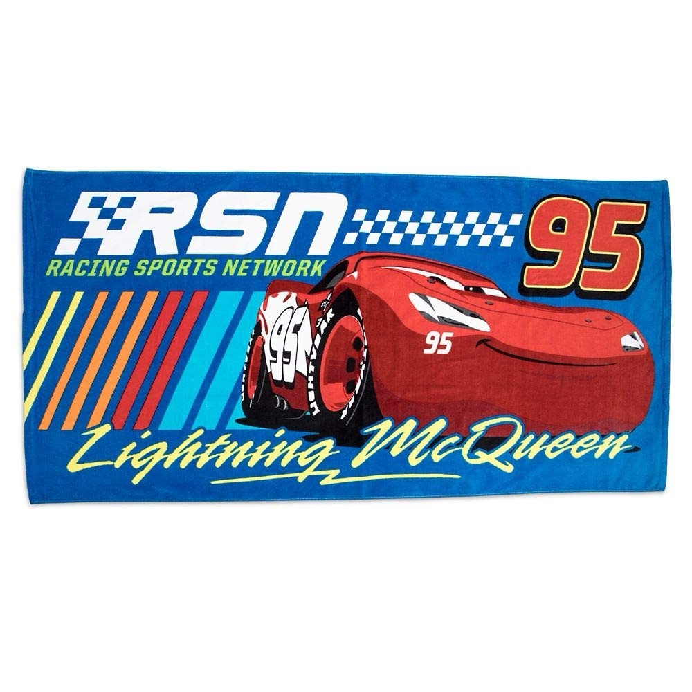 Disney Store towel, cars lightning McQueen